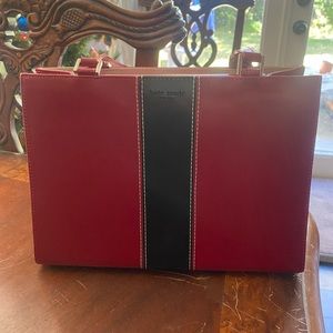 Red and black Kate spade handbag purse
